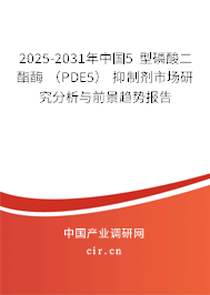 2025-2031年中國5 型磷酸二酯酶 (PDE5) 抑制劑市場研究分析與前景趨勢報告 2025-2031年中國5 型磷酸二酯酶 (PDE5) 抑制劑市場研究分析與前景趨勢報告
