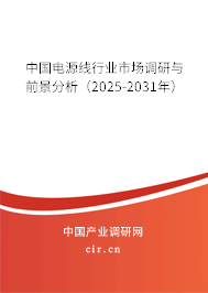中國電源線行業(yè)市場調(diào)研與前景分析(2025-2031年) 中國電源線行業(yè)市場調(diào)研與前景分析(2025-2031年)