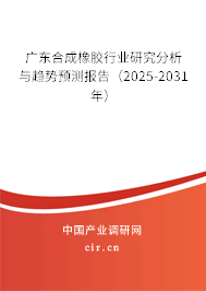 廣東合成橡膠行業(yè)研究分析與趨勢預(yù)測報(bào)告(2025-2031年) 廣東合成橡膠行業(yè)研究分析與趨勢預(yù)測報(bào)告(2025-2031年)