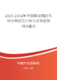 2025-2031年中國集裝箱衍生物市場研究分析與前景趨勢預(yù)測報告 2025-2031年中國集裝箱衍生物市場研究分析與前景趨勢預(yù)測報告