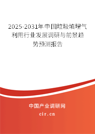 2025-2031年中國垃圾填埋氣利用行業(yè)發(fā)展調(diào)研與前景趨勢預(yù)測報告