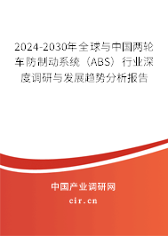 2024-2030年全球與中國兩輪車防制動系統(tǒng)（ABS）行業(yè)深度調(diào)研與發(fā)展趨勢分析報告