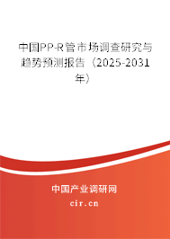 中國PP-R管市場調(diào)查研究與趨勢預(yù)測報告(2025-2031年) 中國PP-R管市場調(diào)查研究與趨勢預(yù)測報告(2025-2031年)
