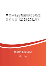 中國平衡閥發(fā)展現(xiàn)狀與趨勢分析報告(2025-2031年) 中國平衡閥發(fā)展現(xiàn)狀與趨勢分析報告(2025-2031年)