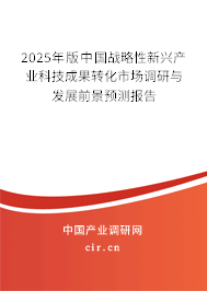 2025年版中國戰(zhàn)略性新興產(chǎn)業(yè)科技成果轉(zhuǎn)化市場調(diào)研與發(fā)展前景預(yù)測報(bào)告 2025年版中國戰(zhàn)略性新興產(chǎn)業(yè)科技成果轉(zhuǎn)化市場調(diào)研與發(fā)展前景預(yù)測報(bào)告