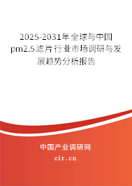 2025-2031年全球與中國(guó)pm2.5濾片行業(yè)市場(chǎng)調(diào)研與發(fā)展趨勢(shì)分析報(bào)告 2025-2031年全球與中國(guó)pm2.5濾片行業(yè)市場(chǎng)調(diào)研與發(fā)展趨勢(shì)分析報(bào)告