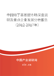 中國特丁基蒽醌市場深度調(diào)研及重點企業(yè)發(fā)展分析報告（2012-2017年）