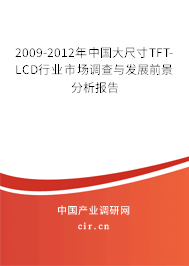 2009-2012年中國大尺寸TFT-LCD行業(yè)市場調(diào)查與發(fā)展前景分析報告 2009-2012年中國大尺寸TFT-LCD行業(yè)市場調(diào)查與發(fā)展前景分析報告