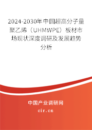 2024-2030年中國超高分子量聚乙烯（UHMWPE）板材市場現(xiàn)狀深度調(diào)研及發(fā)展趨勢分析
