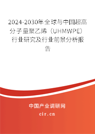 2024-2030年全球與中國超高分子量聚乙烯(UHMWPE)行業(yè)研究及行業(yè)前景分析報告 2024-2030年全球與中國超高分子量聚乙烯(UHMWPE)行業(yè)研究及行業(yè)前景分析報告