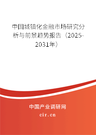 中國城鎮(zhèn)化金融市場研究分析與前景趨勢報告（2025-2031年）