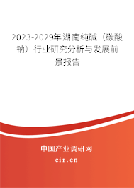 2023-2029年湖南純堿（碳酸鈉）行業(yè)研究分析與發(fā)展前景報(bào)告