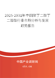 2025-2031年中國聚丁二酸丁二醇酯行業(yè)市場分析與發(fā)展趨勢報(bào)告 2025-2031年中國聚丁二酸丁二醇酯行業(yè)市場分析與發(fā)展趨勢報(bào)告