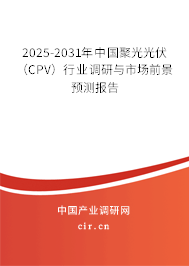 2025-2031年中國(guó)聚光光伏(CPV)行業(yè)調(diào)研與市場(chǎng)前景預(yù)測(cè)報(bào)告 2025-2031年中國(guó)聚光光伏(CPV)行業(yè)調(diào)研與市場(chǎng)前景預(yù)測(cè)報(bào)告