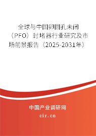 全球與中國卵圓孔未閉(PFO)封堵器行業(yè)研究及市場前景報告(2025-2031年) 全球與中國卵圓孔未閉(PFO)封堵器行業(yè)研究及市場前景報告(2025-2031年)