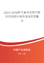 2025-2031年汽車洗滌泵市場現(xiàn)狀調(diào)研分析及發(fā)展前景報告