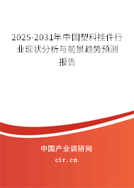 2025-2031年中國(guó)塑料掛件行業(yè)現(xiàn)狀分析與前景趨勢(shì)預(yù)測(cè)報(bào)告