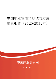 中國(guó)銅水管市場(chǎng)現(xiàn)狀與發(fā)展前景報(bào)告（2025-2031年）