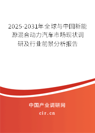 2025-2031年全球與中國新能源混合動力汽車市場現(xiàn)狀調(diào)研及行業(yè)前景分析報告