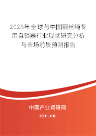2025年全球與中國鋼絲繩專用自鎖器行業(yè)現(xiàn)狀研究分析與市場前景預測報告 2025年全球與中國鋼絲繩專用自鎖器行業(yè)現(xiàn)狀研究分析與市場前景預測報告