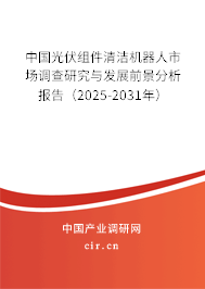 中國光伏組件清潔機器人市場調(diào)查研究與發(fā)展前景分析報告(2025-2031年) 中國光伏組件清潔機器人市場調(diào)查研究與發(fā)展前景分析報告(2025-2031年)