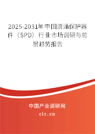 2025-2031年中國浪涌保護器件(SPD)行業(yè)市場調(diào)研與前景趨勢報告 2025-2031年中國浪涌保護器件(SPD)行業(yè)市場調(diào)研與前景趨勢報告