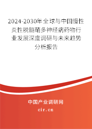 2024-2030年全球與中國慢性炎性脫髓鞘多神經(jīng)病藥物行業(yè)發(fā)展深度調(diào)研與未來趨勢分析報告