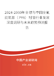 2024-2030年全球與中國全氟烷氧基(PFA)襯管行業(yè)發(fā)展深度調(diào)研與未來趨勢預(yù)測報告 2024-2030年全球與中國全氟烷氧基(PFA)襯管行業(yè)發(fā)展深度調(diào)研與未來趨勢預(yù)測報告