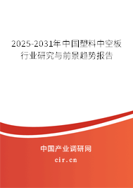 2025-2031年中國(guó)塑料中空板行業(yè)研究與前景趨勢(shì)報(bào)告 2025-2031年中國(guó)塑料中空板行業(yè)研究與前景趨勢(shì)報(bào)告
