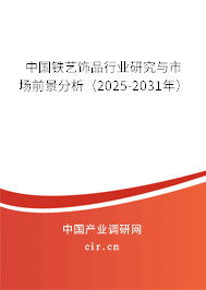 中國鐵藝飾品行業(yè)研究與市場前景分析(2025-2031年) 中國鐵藝飾品行業(yè)研究與市場前景分析(2025-2031年)