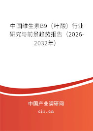 中國(guó)維生素B9(葉酸)行業(yè)研究與前景趨勢(shì)報(bào)告(2026-2032年) 中國(guó)維生素B9(葉酸)行業(yè)研究與前景趨勢(shì)報(bào)告(2026-2032年)