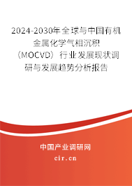 2024-2030年全球與中國有機金屬化學(xué)氣相沉積（MOCVD）行業(yè)發(fā)展現(xiàn)狀調(diào)研與發(fā)展趨勢分析報告