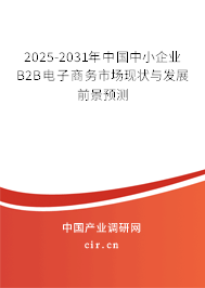 2025-2031年中國中小企業(yè)B2B電子商務(wù)市場現(xiàn)狀與發(fā)展前景預(yù)測 2025-2031年中國中小企業(yè)B2B電子商務(wù)市場現(xiàn)狀與發(fā)展前景預(yù)測