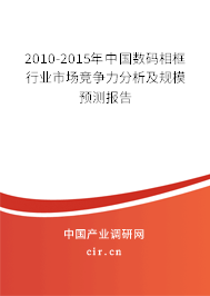 2010-2015年中國數(shù)碼相框 行業(yè)市場競爭力分析及規(guī)模預(yù)測報告