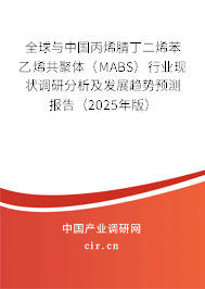 全球與中國(guó)丙烯腈丁二烯苯乙烯共聚體（MABS）行業(yè)現(xiàn)狀調(diào)研分析及發(fā)展趨勢(shì)預(yù)測(cè)報(bào)告（2025年版）