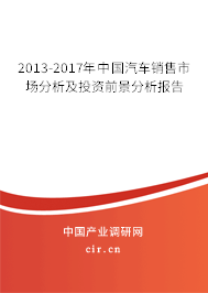 2013-2017年中國汽車銷售市場分析及投資前景分析報告 2013-2017年中國汽車銷售市場分析及投資前景分析報告