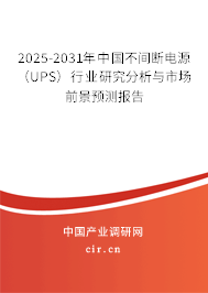 2025-2031年中國(guó)不間斷電源(UPS)行業(yè)研究分析與市場(chǎng)前景預(yù)測(cè)報(bào)告 2025-2031年中國(guó)不間斷電源(UPS)行業(yè)研究分析與市場(chǎng)前景預(yù)測(cè)報(bào)告
