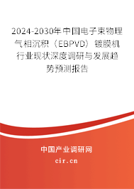 2024-2030年中國(guó)電子束物理氣相沉積(EBPVD)鍍膜機(jī)行業(yè)現(xiàn)狀深度調(diào)研與發(fā)展趨勢(shì)預(yù)測(cè)報(bào)告 2024-2030年中國(guó)電子束物理氣相沉積(EBPVD)鍍膜機(jī)行業(yè)現(xiàn)狀深度調(diào)研與發(fā)展趨勢(shì)預(yù)測(cè)報(bào)告