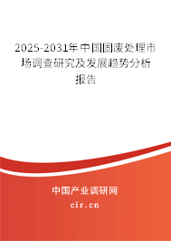 2025-2031年中國固廢處理市場調(diào)查研究及發(fā)展趨勢分析報告