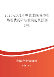 2025-2031年中國酒店毛巾市場現狀調研與發(fā)展前景預測分析 2025-2031年中國酒店毛巾市場現狀調研與發(fā)展前景預測分析