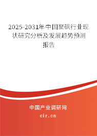 2025-2031年中國(guó)聚砜行業(yè)現(xiàn)狀研究分析及發(fā)展趨勢(shì)預(yù)測(cè)報(bào)告