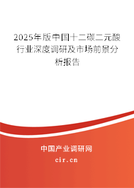 2025年版中國(guó)十二碳二元酸行業(yè)深度調(diào)研及市場(chǎng)前景分析報(bào)告 2025年版中國(guó)十二碳二元酸行業(yè)深度調(diào)研及市場(chǎng)前景分析報(bào)告