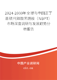2024-2030年全球與中國正丁基硫代磷酸三酰胺(NBPT)市場深度調(diào)研與發(fā)展趨勢分析報告 2024-2030年全球與中國正丁基硫代磷酸三酰胺(NBPT)市場深度調(diào)研與發(fā)展趨勢分析報告