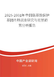 2025-2031年中國(guó)氨基酸保護(hù)基團(tuán)市場(chǎng)調(diào)查研究與前景趨勢(shì)分析報(bào)告 2025-2031年中國(guó)氨基酸保護(hù)基團(tuán)市場(chǎng)調(diào)查研究與前景趨勢(shì)分析報(bào)告