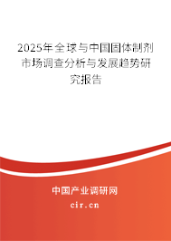 2025年全球與中國固體制劑市場調(diào)查分析與發(fā)展趨勢研究報告 2025年全球與中國固體制劑市場調(diào)查分析與發(fā)展趨勢研究報告