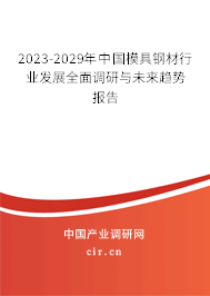 2023-2029年中國(guó)模具鋼材行業(yè)發(fā)展全面調(diào)研與未來(lái)趨勢(shì)報(bào)告