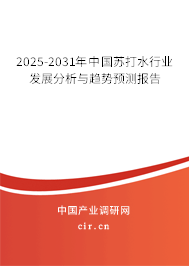 2025-2031年中國(guó)蘇打水行業(yè)發(fā)展分析與趨勢(shì)預(yù)測(cè)報(bào)告 2025-2031年中國(guó)蘇打水行業(yè)發(fā)展分析與趨勢(shì)預(yù)測(cè)報(bào)告