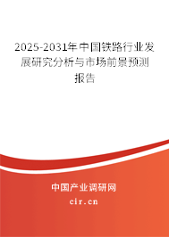 2025-2031年中國鐵路行業(yè)發(fā)展研究分析與市場前景預(yù)測報告