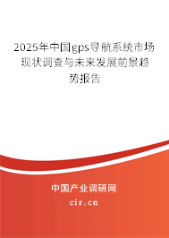 2025年中國(guó)gps導(dǎo)航系統(tǒng)市場(chǎng)現(xiàn)狀調(diào)查與未來發(fā)展前景趨勢(shì)報(bào)告