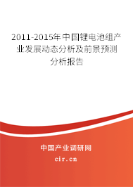 2011-2015年中國鋰電池組產(chǎn)業(yè)發(fā)展動(dòng)態(tài)分析及前景預(yù)測(cè)分析報(bào)告 2011-2015年中國鋰電池組產(chǎn)業(yè)發(fā)展動(dòng)態(tài)分析及前景預(yù)測(cè)分析報(bào)告
